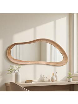 Yearn Aspen Oak Wood Wall Mirror, 150 x 70cm, Natural, Natural