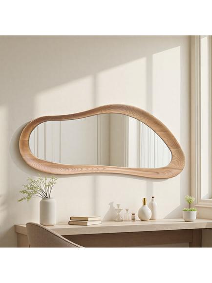 Yearn Aspen Oak Wood Wall Mirror, 150 x 70cm, Natural, Natural