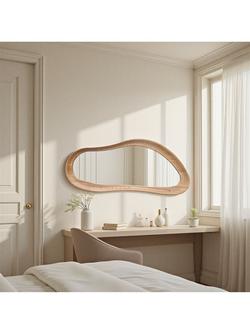 Yearn Aspen Oak Wood Wall Mirror, 150 x 70cm, Natural - view 2, Natural