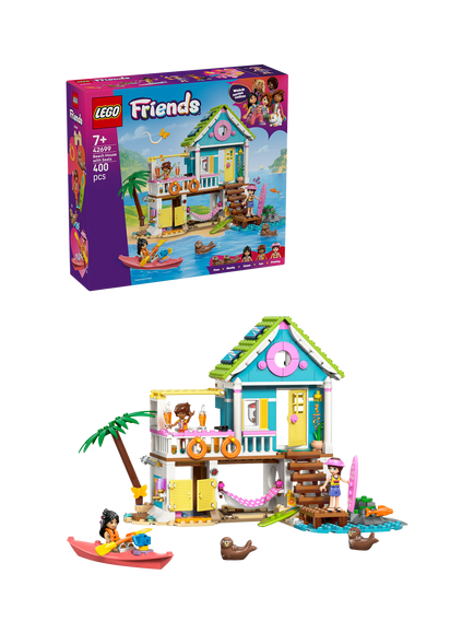 LEGO Friends 42699 Beach House with Seals Building Toy, Multi