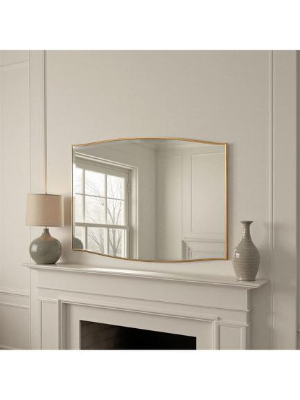 Yearn Aurelia Wood Frame Wall Mirror, 80 x 120cm, Gold - view 2, Multi