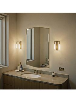 Yearn Aurelia Wood Frame Wall Mirror, 120 x 80cm, Gold - view 2, Multi