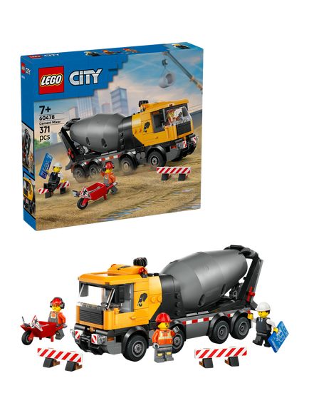 LEGO City 60478 Cement Mixer Model Building Kit, Multi