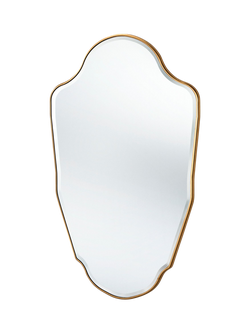 Yearn Celeste Wood Frame Wall Mirror, 120 x 80cm, Gold, Gold