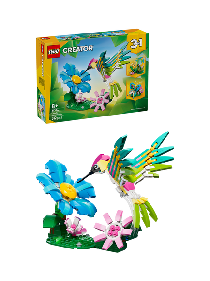 LEGO Creator 31384 Wild Animals: Colourful Hummingbird 3-in-1 Building Toy, Multi