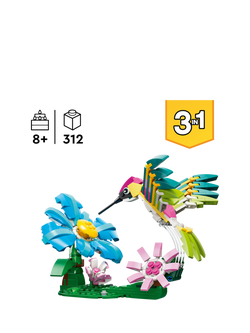 LEGO Creator 31384 Wild Animals: Colourful Hummingbird 3-in-1 Building Toy - view 2, Multi