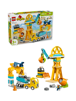 LEGO DUPLO 10476 Construction Site & Vehicles 3-in-1 Toy, Multi