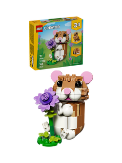 LEGO Creator 31376 Cute Hamster with a Flower 3-in-1 Building Toy, Multi