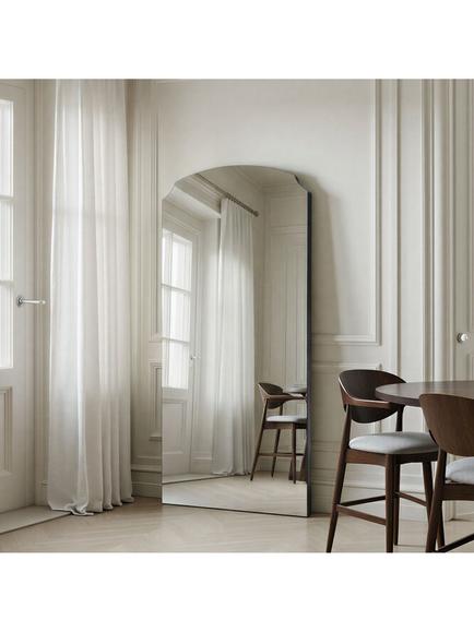Yearn Deluxe Full-Length Arched Wall Mirror, 160 x 60cm, Black