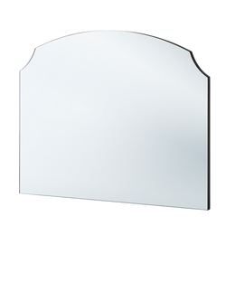 Yearn Deluxe Overmantel Wood Frame Wall Mirror, 70 x 90cm, Black