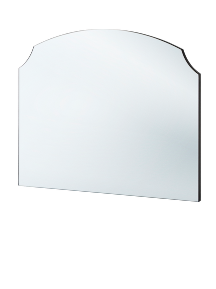 Yearn Deluxe Overmantel Wood Frame Wall Mirror, 70 x 90cm, Black
