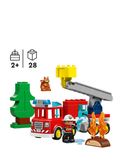 LEGO DUPLO 10473 Town Fire Engine with Hose & Firefighter Emergency Vehicle Toy - view 2, Multi