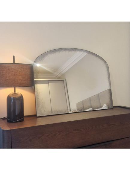 Yearn Dulwich Antiqued Overmantel Wall Mirror, 69 x 91cm, Black - view 2, Black