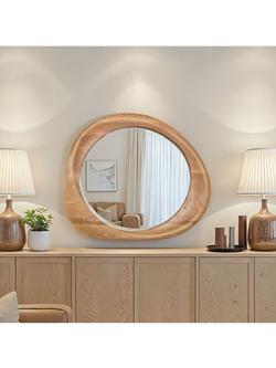 Yearn Eden Oak Wood Wall Mirror, 100 x 90cm, Natural, Natural