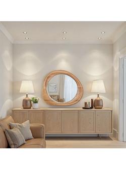 Yearn Eden Oak Wood Wall Mirror, 100 x 90cm, Natural - view 2, Natural