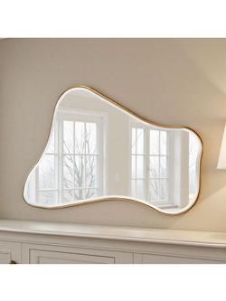 Yearn Juliet Wood Frame Wall Mirror, 120 x 80cm, Gold - view 2, Gold