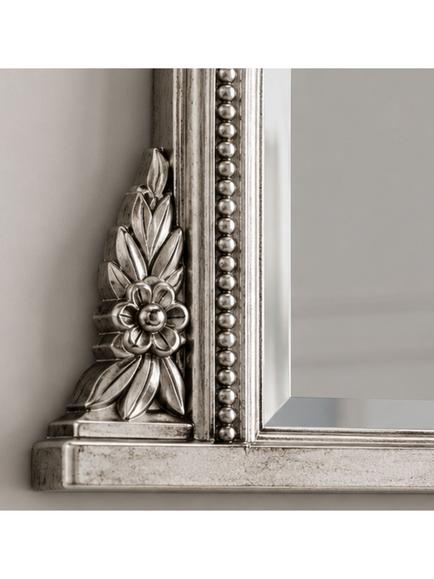 Yearn Arched Beaded Overmantel Wall Mirror, 66 x 102cm - view 2, Silver