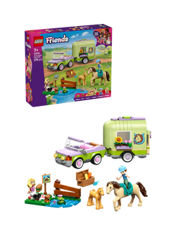 LEGO Friends 42695 Horse & Baby Foal Trailer Toy, Multi