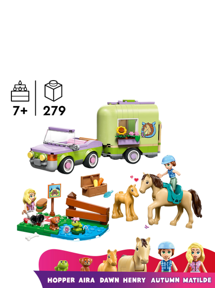 LEGO Friends 42695 Horse & Baby Foal Trailer Toy - view 2, Multi