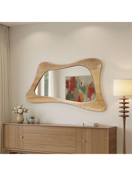 Yearn Maya Oak Wood Wall Mirror, 120 x 80cm, Natural, Natural
