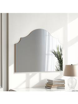 Yearn Precious Arched Overmantel Wall Mirror, 70 x 90cm, Gold