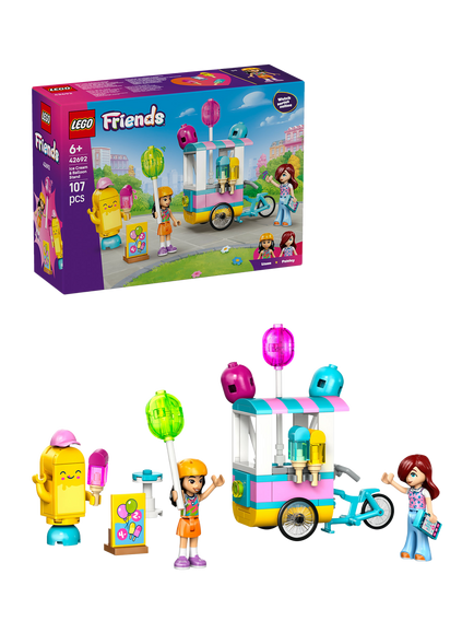 LEGO Friends 42692 Ice Cream & Balloon Stand Role-Play Toy, Multi