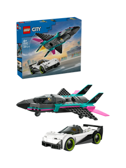 LEGO City 60489 Jet vs. Car Vehicle Toy Playset, Multi