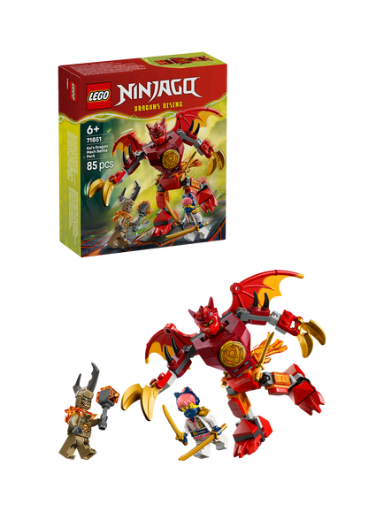 LEGO Ninjago 71851 Kai's Dragon Mech Battle Pack Ninja Toy, Multi