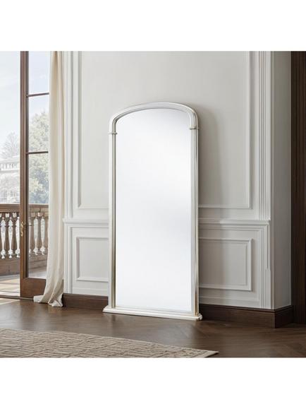 Yearn Refined Full-Length Arched Wall Mirror, 170 x 81cm, Silver