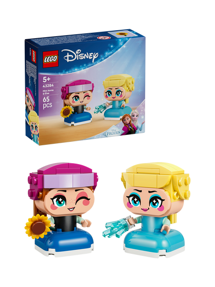 LEGO Disney 43284 Frozen Mini Anna & Elsa Figures Building Toy, Multi