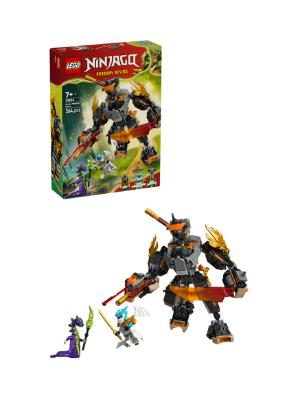 LEGO Ninjago 71854 Cole's Mission Mech & Dragon Zane Ninja Toy, Multi