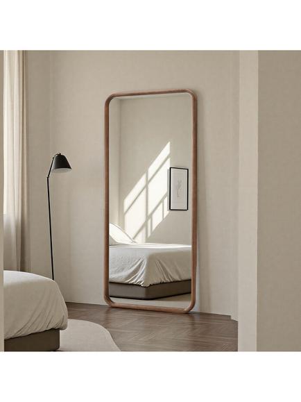 Yearn Sherwood Solid Oak Wood Frame Full-Length Wall Mirror, 180 x 80cm, Walnut, Walnut