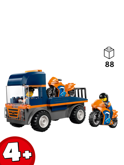 LEGO City 60491 Motorcycle Transporter Toy Building Kit - view 2, Multi