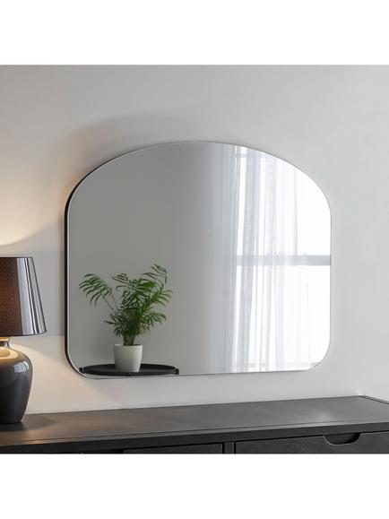 Yearn Soho Arched Overmantel Wall Mirror, 70 x 90cm, Black