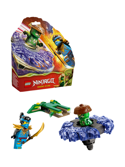 LEGO Ninjago 71849 Nya vs. Mutation Monster Spinner Battling Tops Toy, Multi