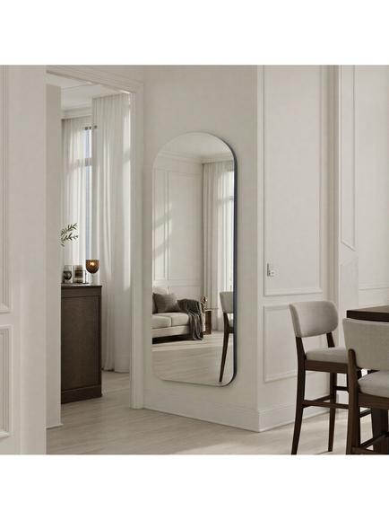 Yearn Soho Arched Wall Mirror, 160 x 60cm, Black