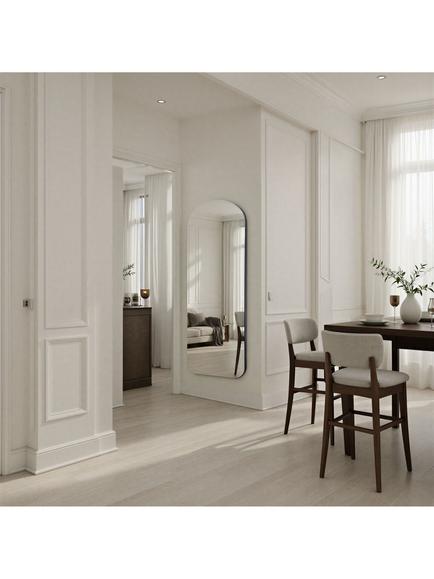 Yearn Soho Arched Wall Mirror, 160 x 60cm - view 2, Black