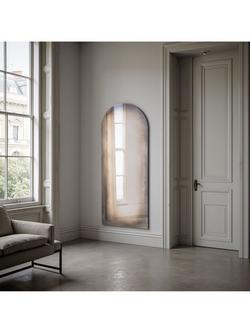 Yearn Tribeca Antiqued Full-Length Arched Wall Mirror, 170 x 70cm, Black - view 2, Black