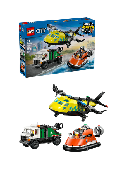 LEGO City 60505 Airplane, Service Truck & Hovercraft Remix Set, Multi