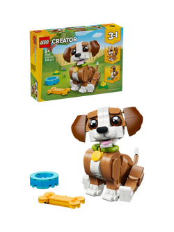 LEGO Creator 31382 Cute Animals: Playful Puppy Dog 3-in-1 Building Toy, Multi