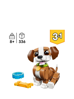 LEGO Creator 31382 Cute Animals: Playful Puppy Dog 3-in-1 Building Toy - view 2, Multi