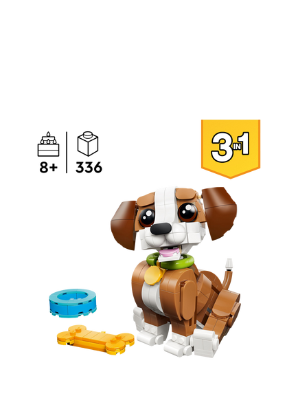LEGO Creator 31382 Cute Animals: Playful Puppy Dog 3-in-1 Building Toy - view 2, Multi