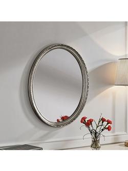 Yearn Oval Wall Mirror, 69 x 58cm, Silver
