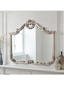 Yearn Overmantel Wall Mirror, 104 x 122cm, Silver