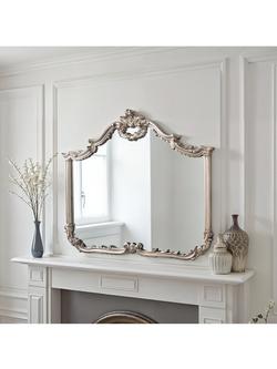 Yearn Overmantel Wall Mirror, 104 x 122cm - view 2, Silver