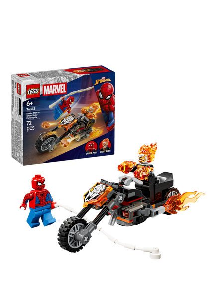 LEGO Marvel 76335 Spider-Man vs. Ghost Rider Motorcycle Building Toy, Multi