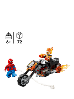LEGO Marvel 76335 Spider-Man vs. Ghost Rider Motorcycle Building Toy - view 2, Multi