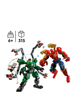 LEGO Marvel 76338 Mech Battle: Spider-Man vs. Doc Ock Building Toy - view 2, Multi