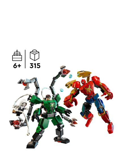LEGO Marvel 76338 Mech Battle: Spider-Man vs. Doc Ock Building Toy - view 2, Multi