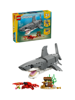 LEGO Creator 31381 Fierce Shark with a Treasure Chest 3-in-1 Building Toy, Multi